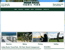 Tablet Screenshot of indianrockstravelpark.com